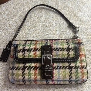 Coach Wool and Leather Wristlet 💜